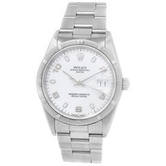 Rolex Date 15210, White Dial, Certified and Warranty