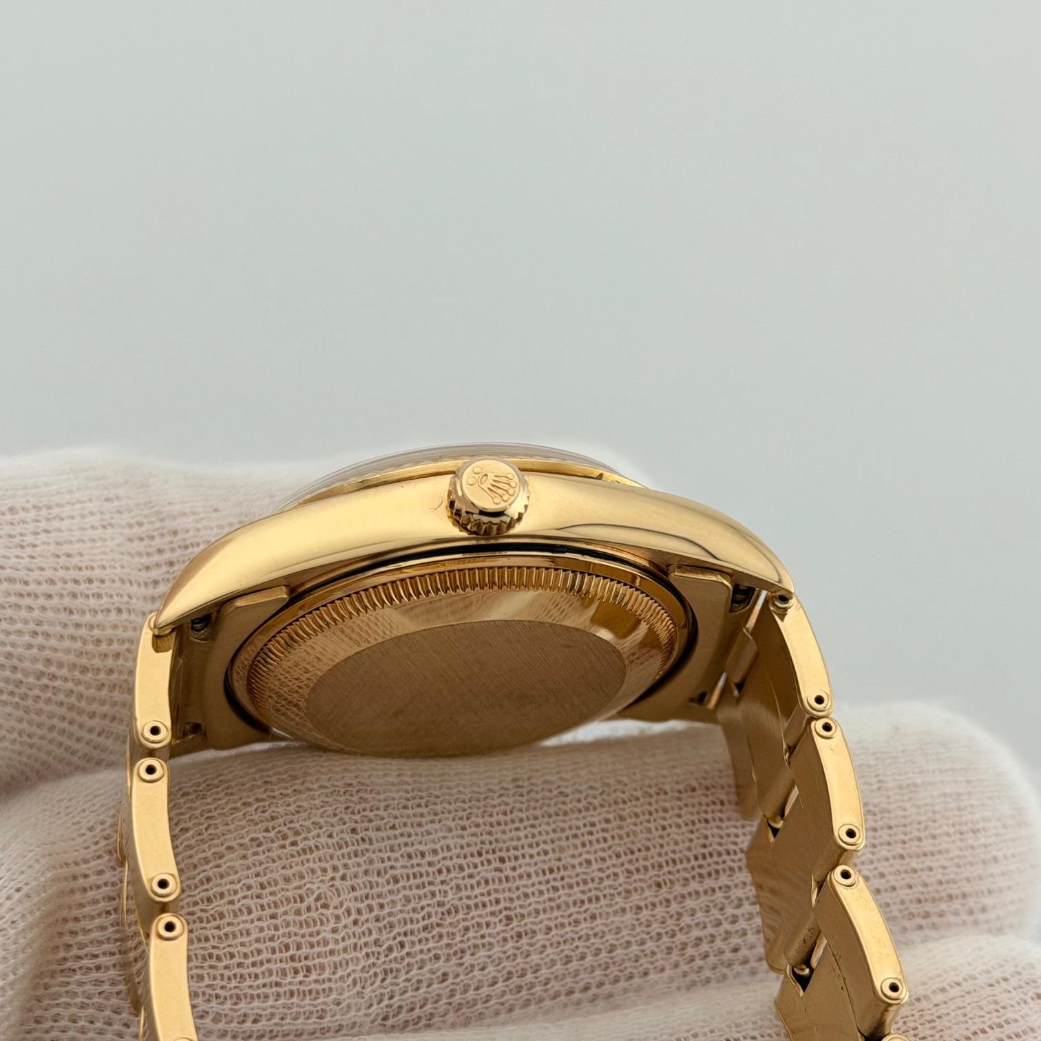 Rolex Date 15238 34mm Esfera Champán Oro Amarillo 18k Caja Oyster Papel 2002 en venta 7