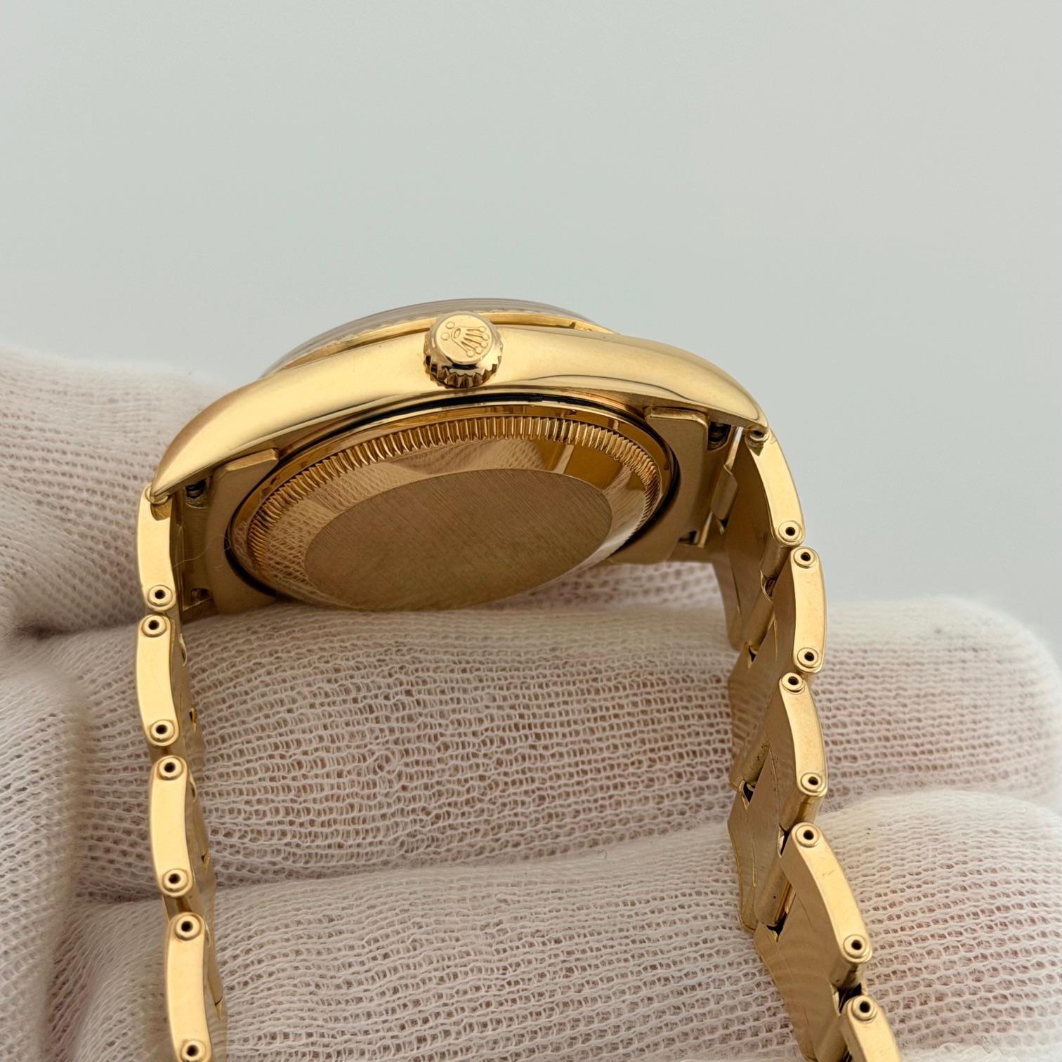 Rolex Date 15238 34mm Esfera Champán Oro Amarillo 18k Caja Oyster Papel 2002 en venta 4