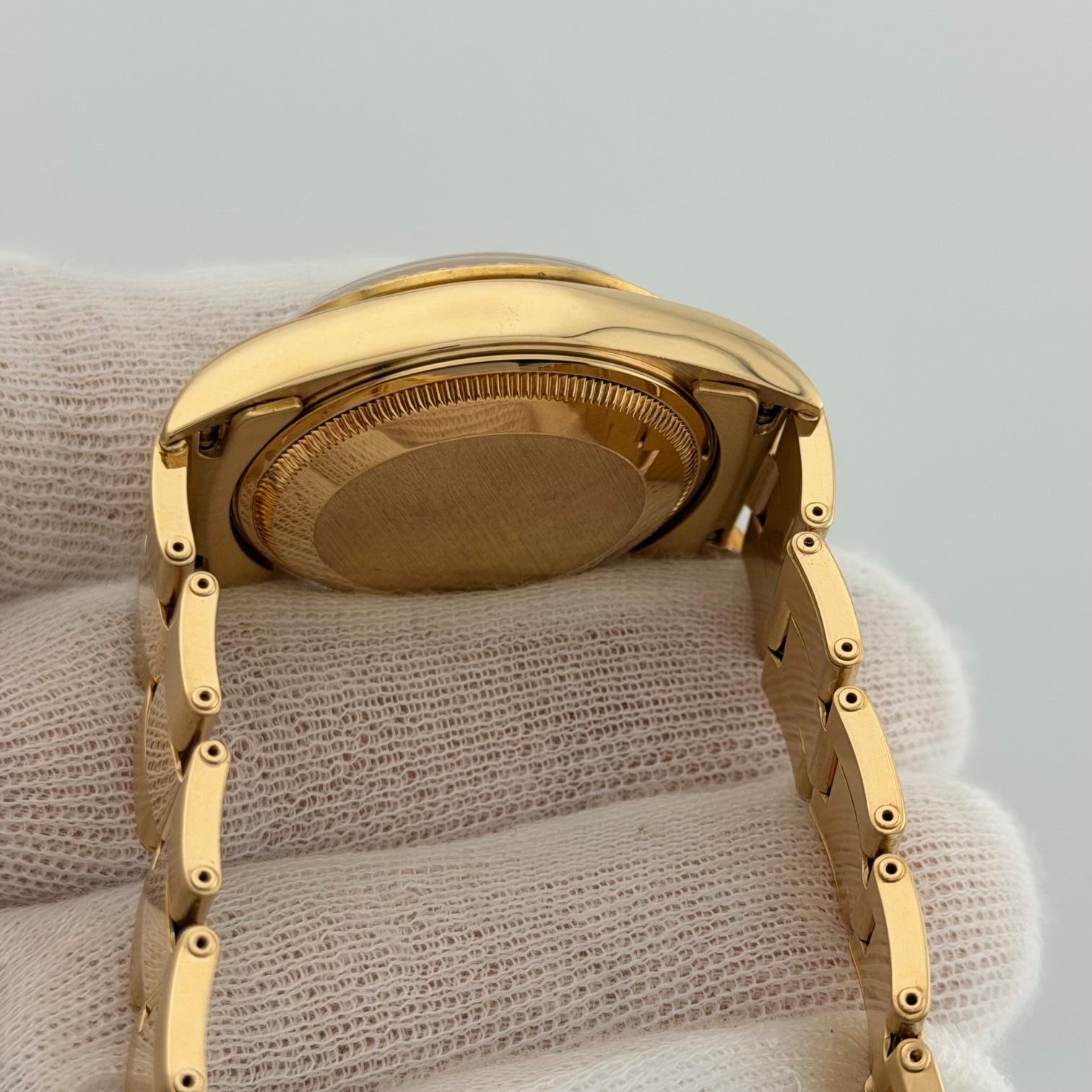 Rolex Date 15238 34mm Esfera Champán Oro Amarillo 18k Caja Oyster Papel 2002 en venta 5