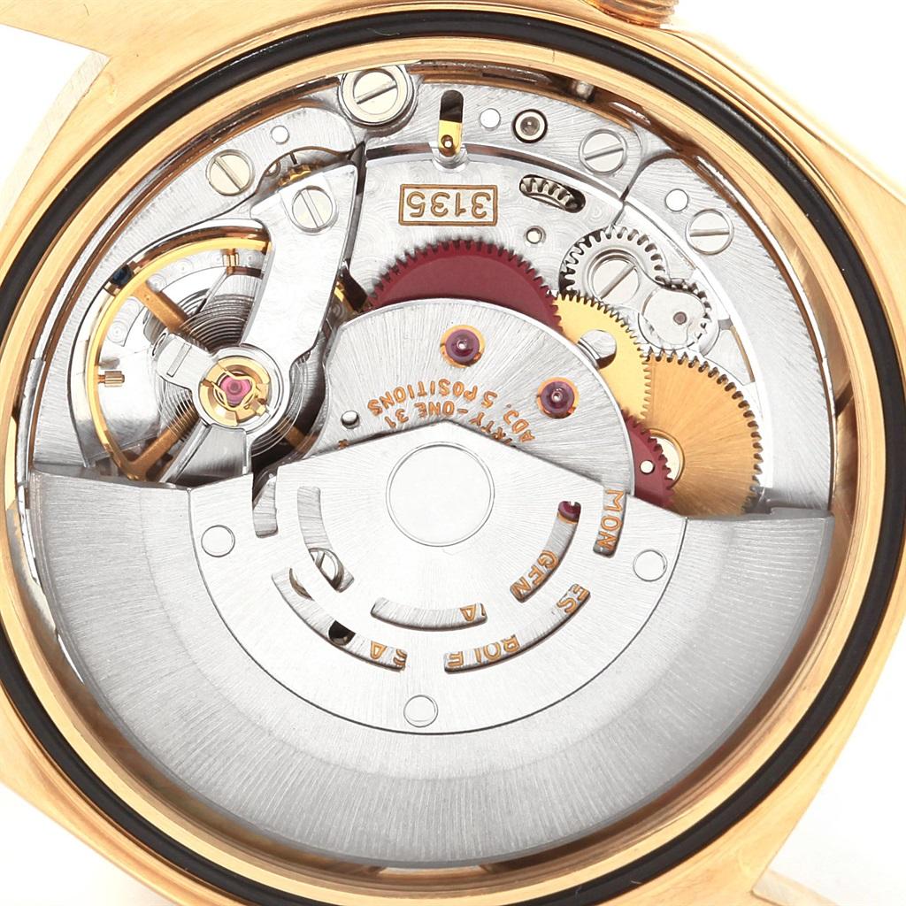 Rolex Date 18 Karat Yellow Gold Diamond Dial Automatic Men’s Watch 16238 For Sale 1