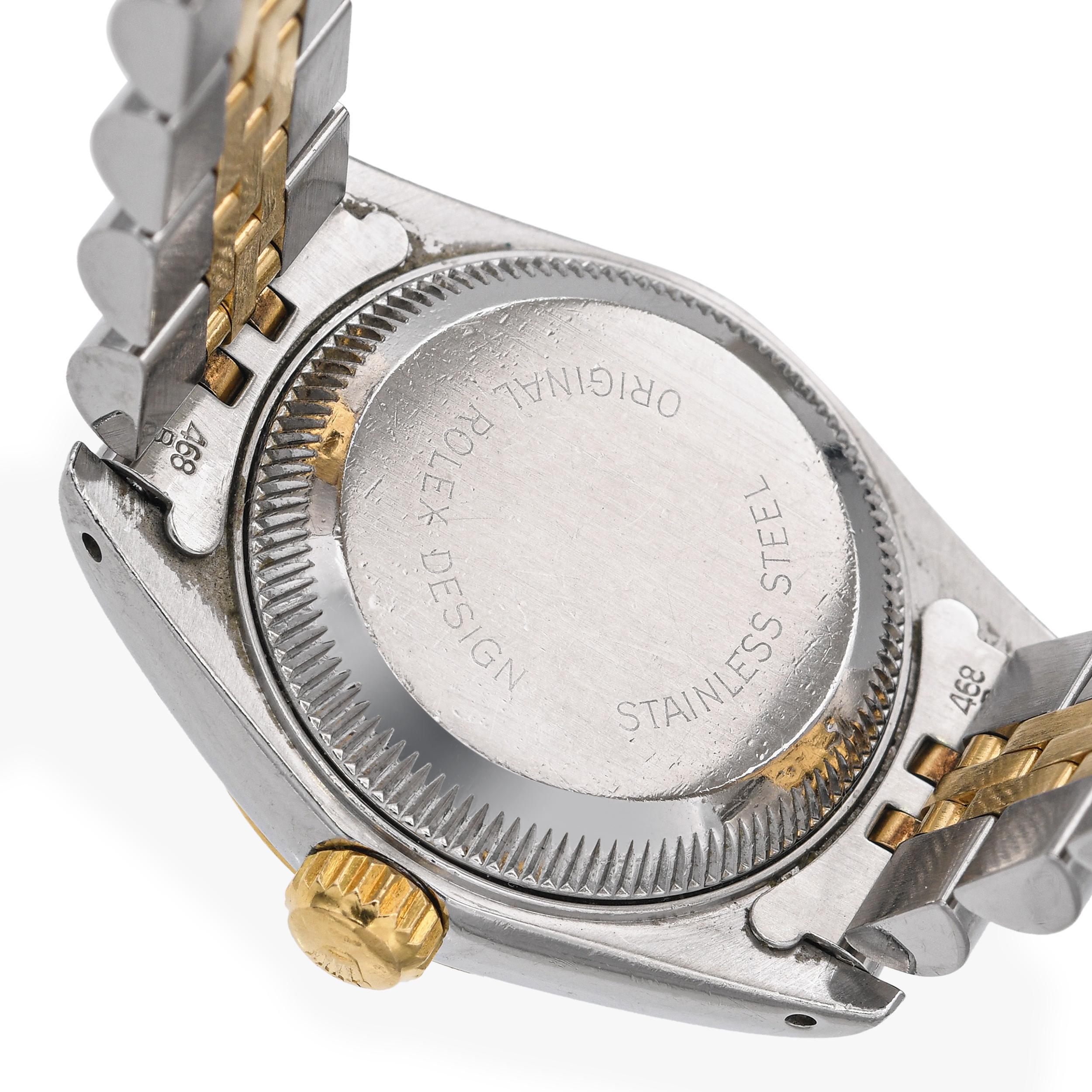  Rolex Date 18K Gold Steel Champagne Dial Automatic Women's Watch Pour femmes 