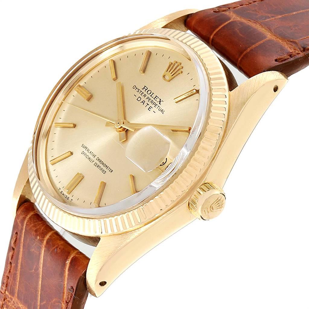 Rolex Date 18 Karat Yellow Gold Automatic Vintage Men's Watch 1503 2