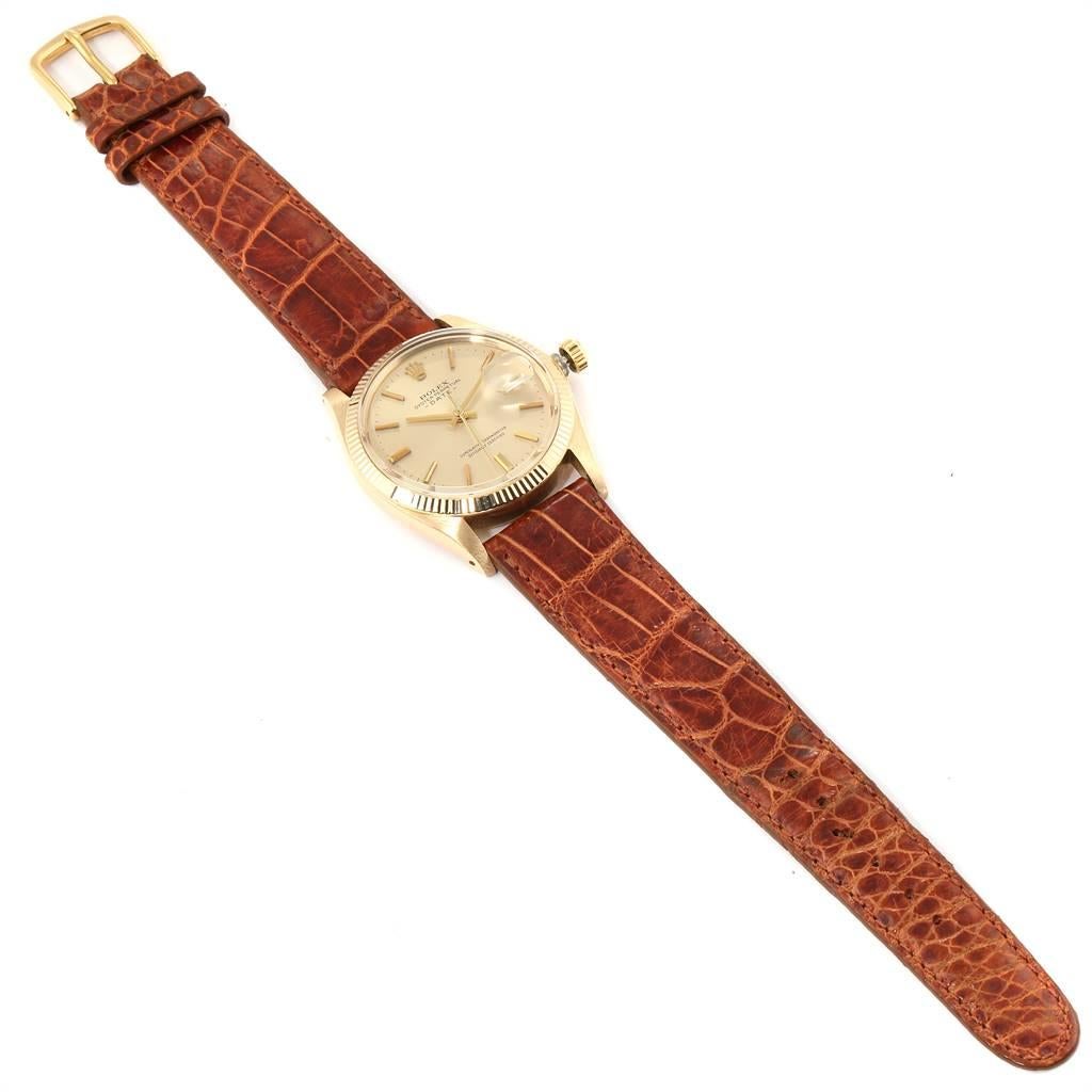 Rolex Date 18 Karat Yellow Gold Automatic Vintage Men's Watch 1503 6