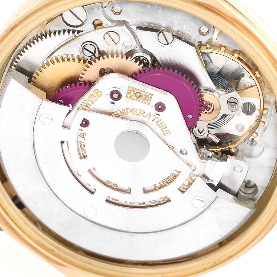 Rolex Date 18k Gelbgold Florentine Finish Vintage Herrenuhr 1502 im Angebot 5
