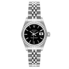 Rolex Date 26 Black Dial Oyster Bracelet Ladies Watch 79240