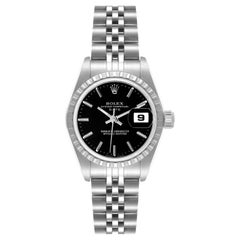 Rolex Date 26 Black Dial Oyster Bracelet Ladies Watch 79240