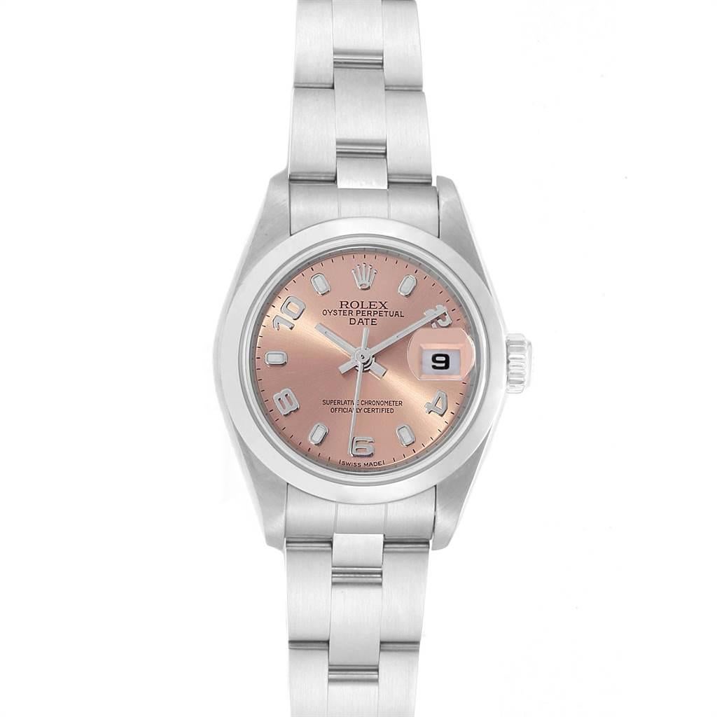 Rolex Datejust Steel Domed Bezel Oyster Bracelet Watch 16264. Officially certified chronometer self-winding movement with quick-set date function. Stainless steel case 26.0 mm in diameter. Rolex logo on the crown. Scratch resistant sapphire crystal