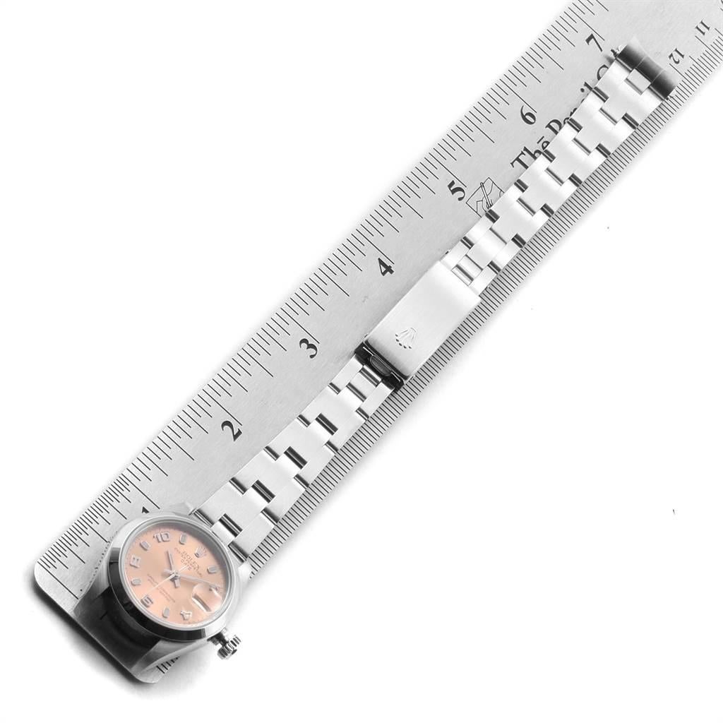 Rolex Date 26 Salmon Dial Domed Bezel Steel Ladies Watch 79160 For Sale 5