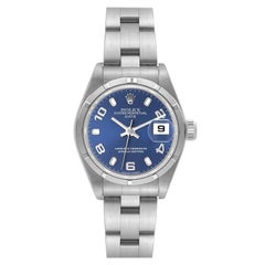 baby rolex Rolex Date 26 Stainless Steel Blue Dial Ladies Watch 79190