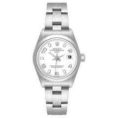 Rolex Date 26 White Dial Smooth Bezel Steel Ladies Watch 79160 Box Papers