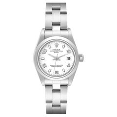 Rolex Date 26 White Dial Smooth Bezel Steel Ladies Watch 79160 Box Papers