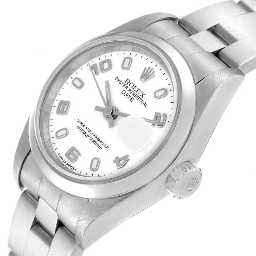 Rolex Date 26 White Dial Smooth Bezel Steel Ladies Watch 79160 1