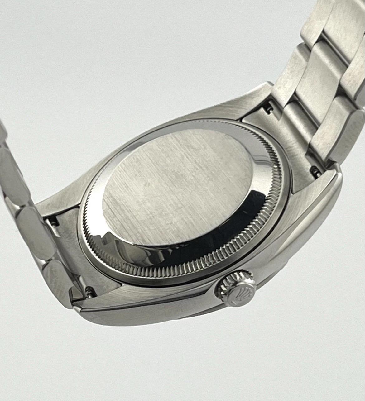 Rolex Date 34mm Black Dial Oyster Bracelet Stainless Steel Watch 115210 For Sale 8