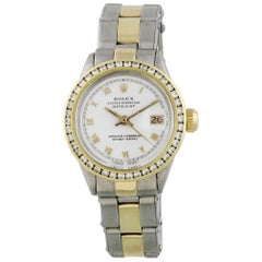 Rolex Date 6517 Diamond Bezel Vintage Ladies Watch Box Papers