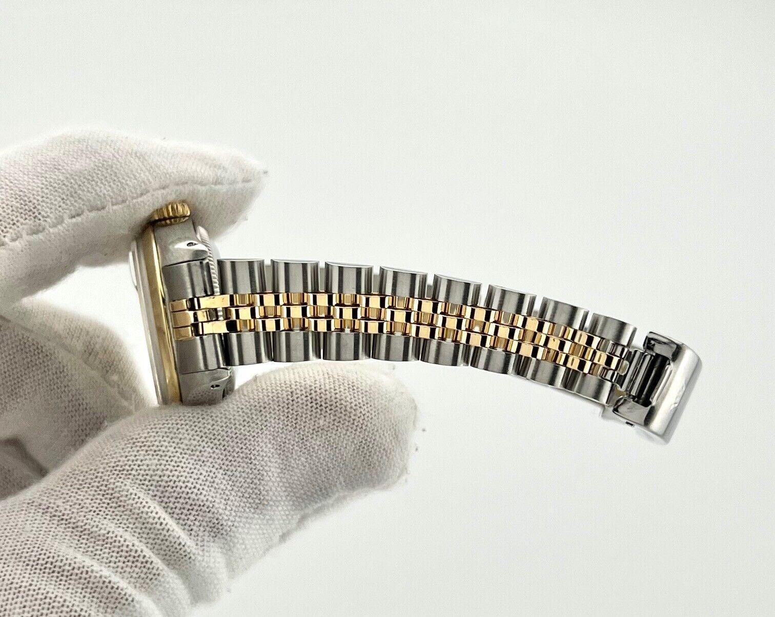 Rolex Date 6916 Champagner-Zifferblatt 14K Gelbgold Edelstahl 2