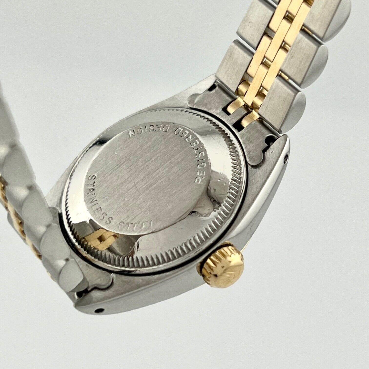 Rolex Date 6916 Champagner-Zifferblatt 14K Gelbgold Edelstahl 5