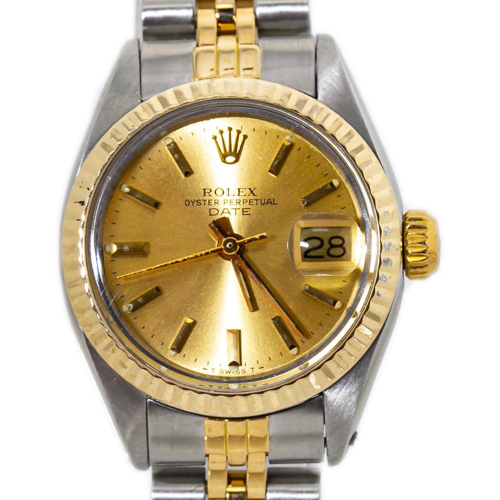 Rolex Date 6917 18K Two Tone Automatic Ladies Watch 26MM