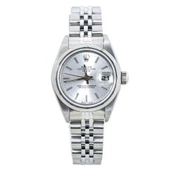 Rolex Date 69190 Silver Dial Jubilee Stainless Automatic Womens Watch