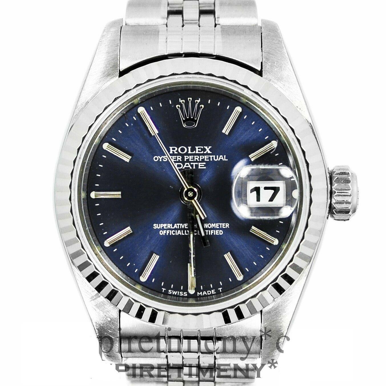 Rolex Date 69240 Women's Automatic Watch Stainless Steel Blue Dial For Sale 1