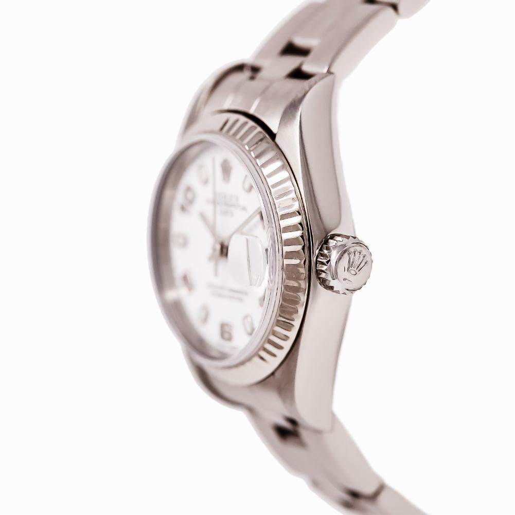 Contemporary Rolex Date 79160, White Dial, Certified and Warranty