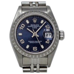 Rolex Date 79240, Black Dial, Certified and Warranty