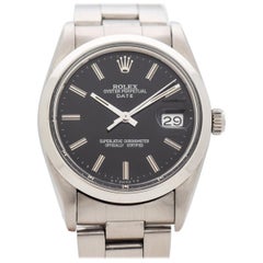 Rolex Date Automatic Reference 15000 with a Black Dial, 1984