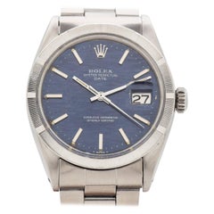 Rolex Date Automatic Reference 1501 with Blue Linen Dial, 1969