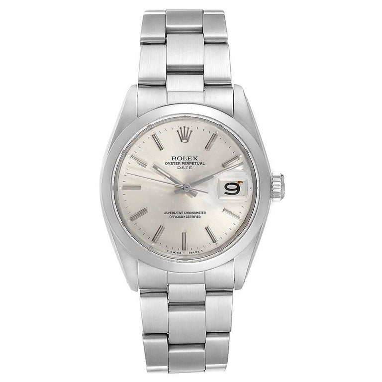 Rolex Date Automatic Stainless Steel Vintage Men’s Watch 1500 For Sale ...