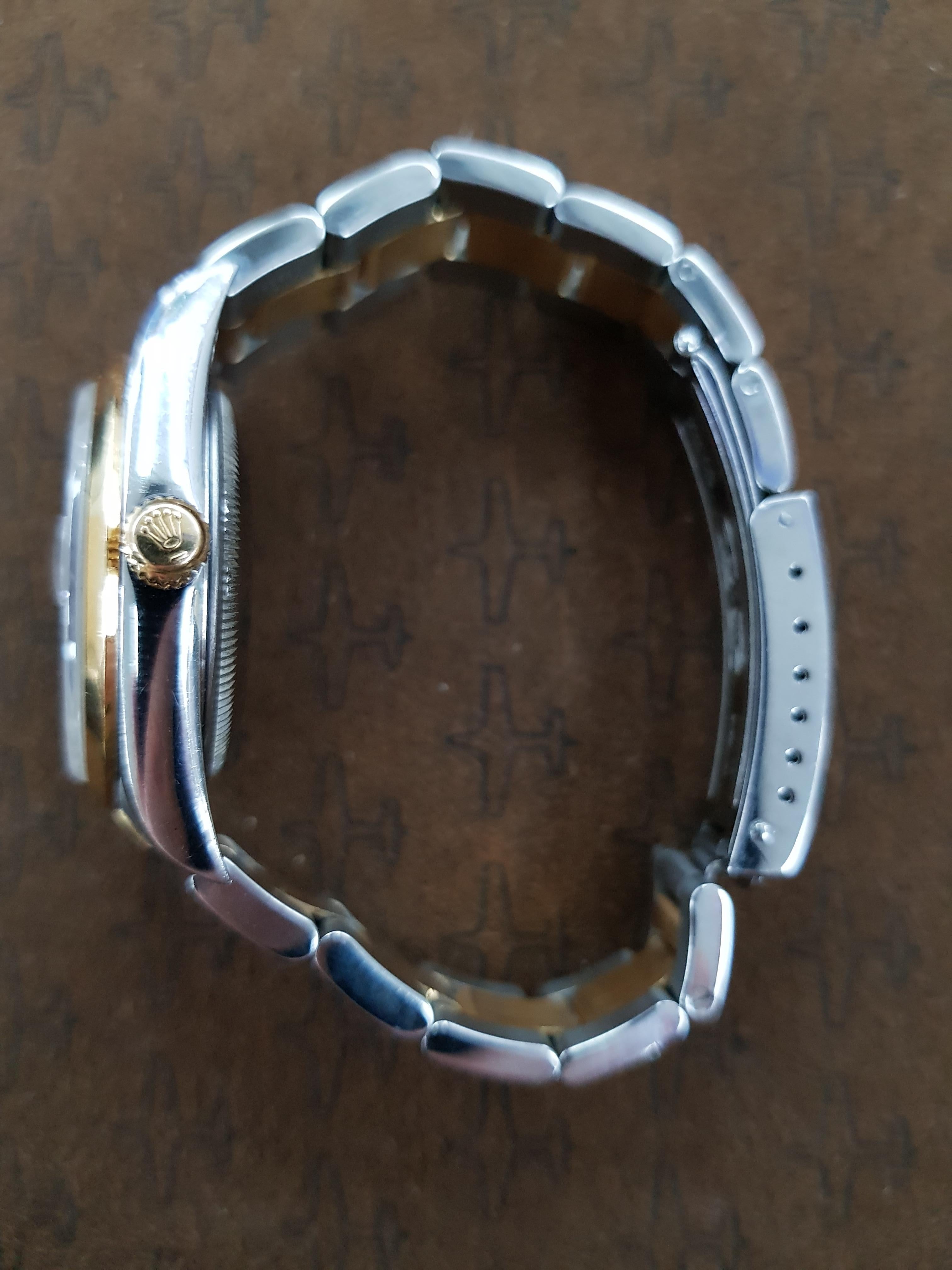 Contemporary Rolex Date, Bi-Metal, Model Number 15203, Registered, 2000 For Sale