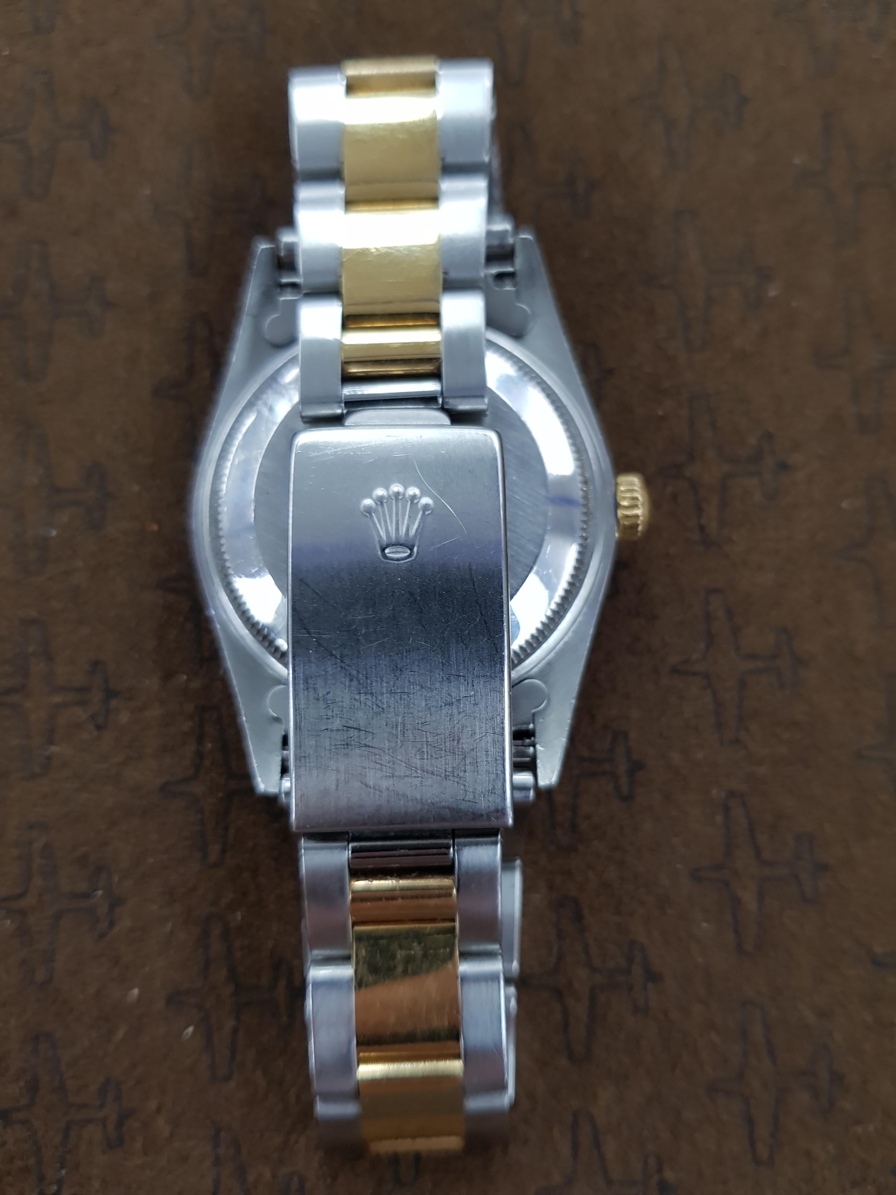 Rolex Date, Bi-Metal, Model Number 15203, Registered, 2000 In Excellent Condition For Sale In London, GB