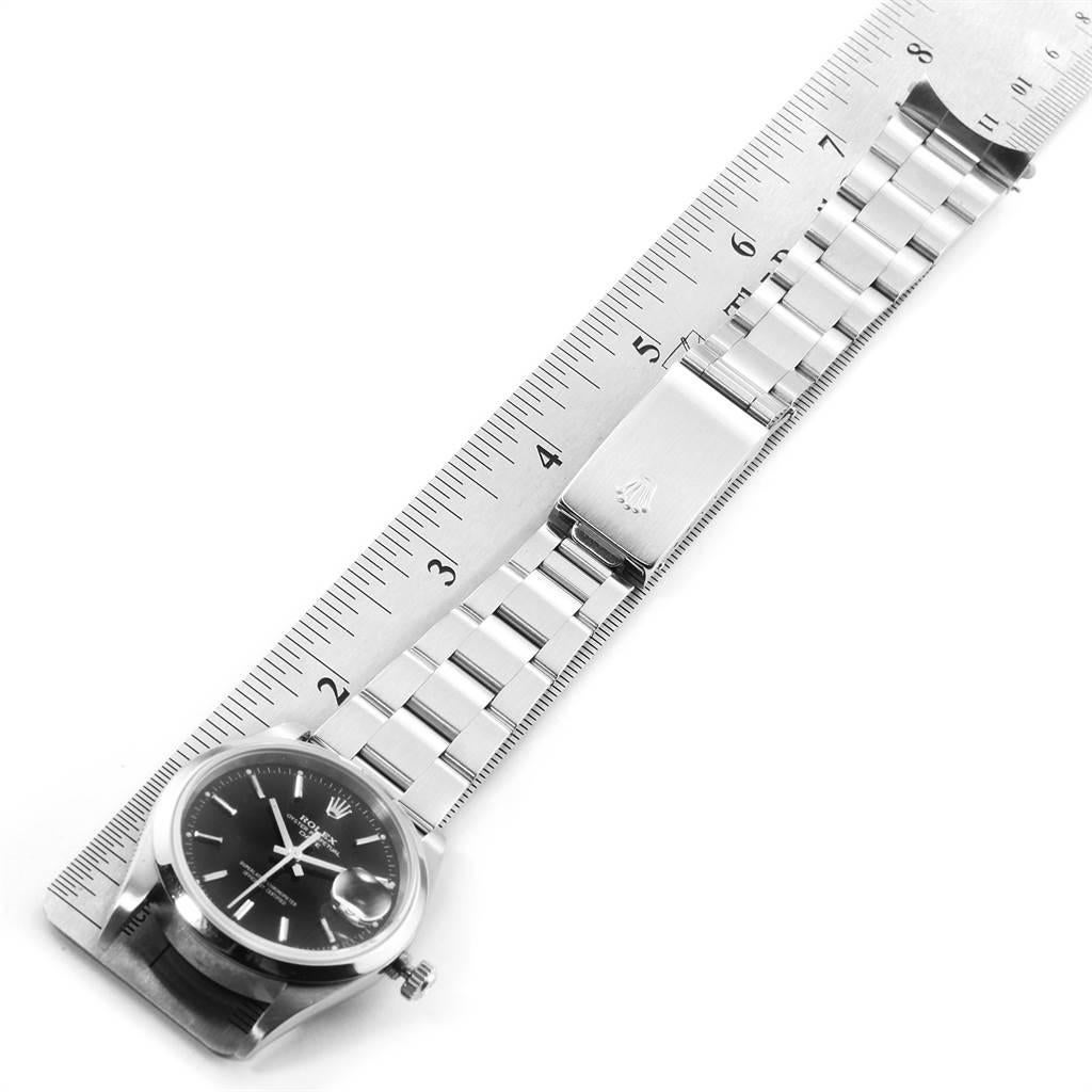 Rolex Date Black Dial Domed Bezel Steel Men’s Watch 15200 6