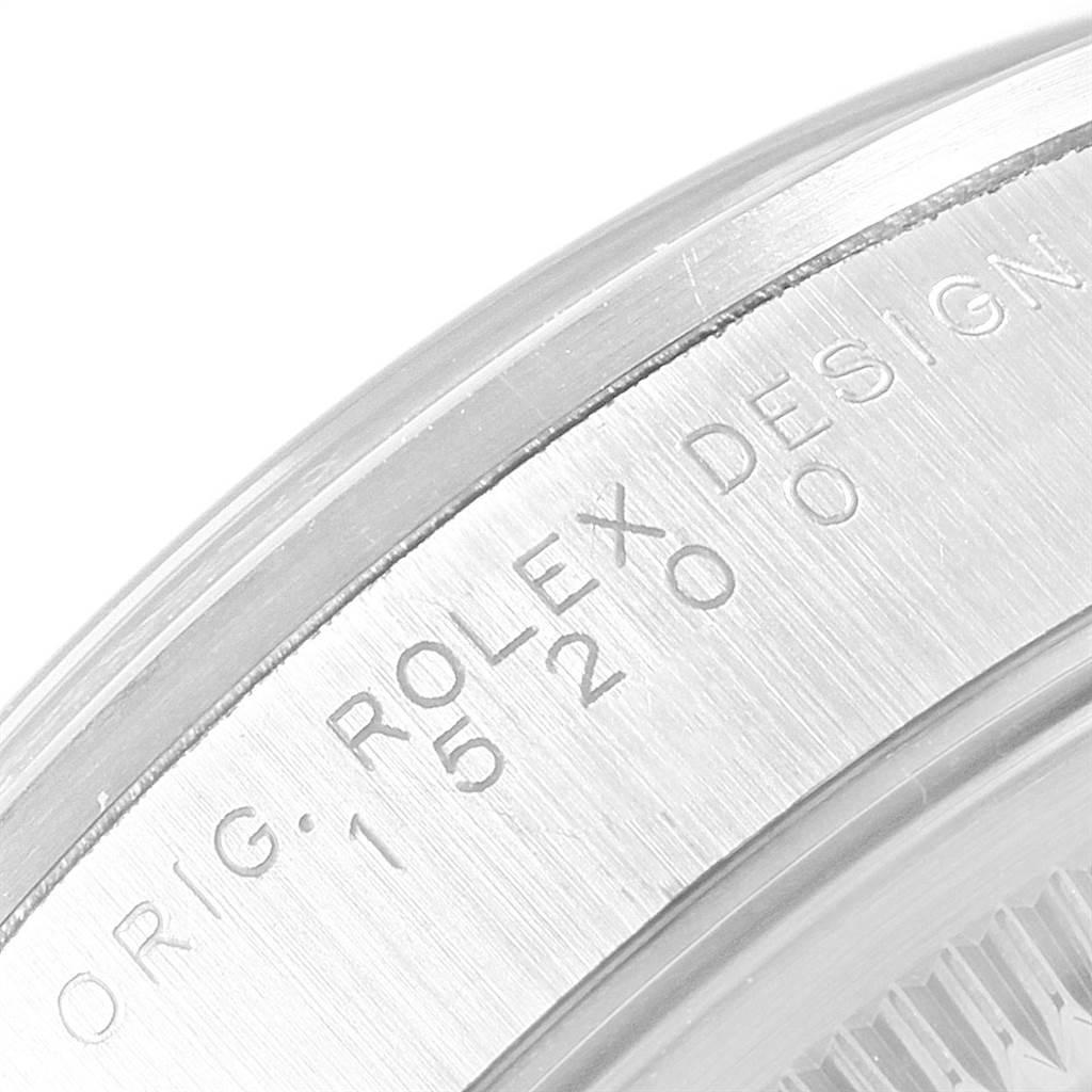 Rolex Date Black Dial Domed Bezel Steel Men’s Watch 15200 3