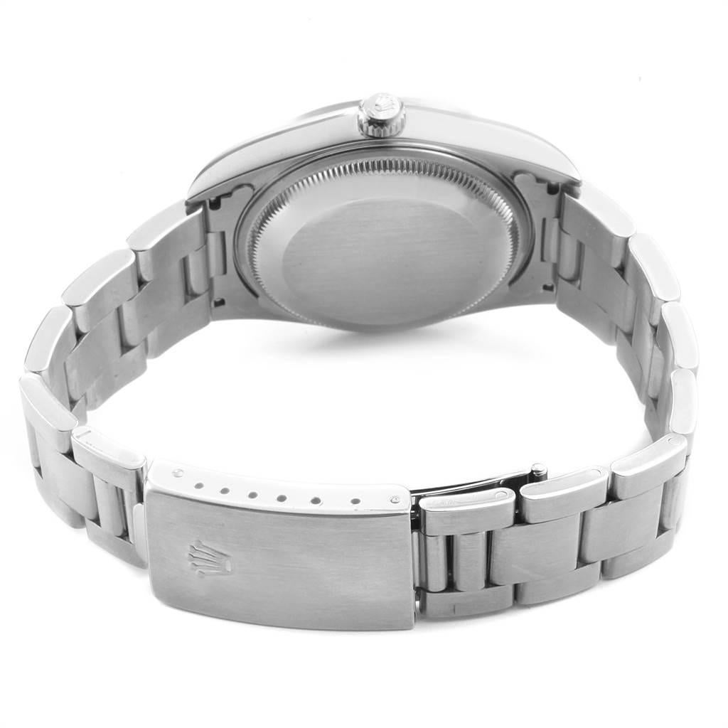 Rolex Date Black Dial Domed Bezel Steel Men’s Watch 15200 5