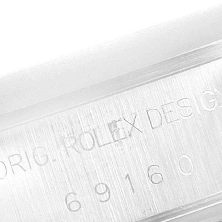 Rolex Date Black Dial Oyster Bracelet Steel Ladies Watch 69160 For Sale 2