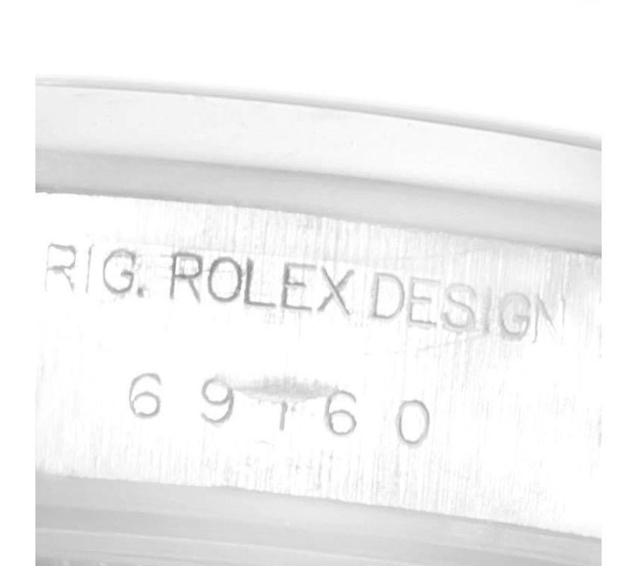 Rolex Date Black Dial Oyster Bracelet Steel Ladies Watch 69160 For Sale 1