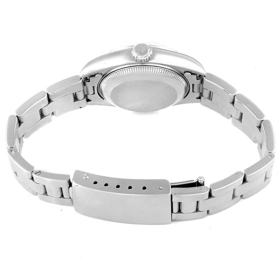 Rolex Date Black Dial Oyster Bracelet Steel Ladies Watch 69160 For Sale 5