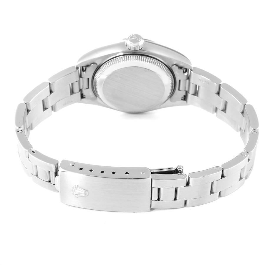 Rolex Date Black Dial Oyster Bracelet Steel Ladies Watch 79160 Papers 2