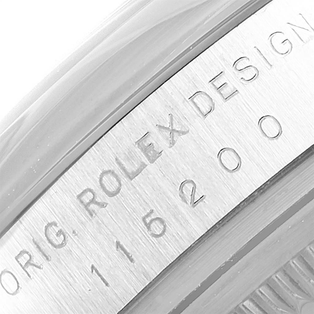 Rolex Date Black Dial Oyster Bracelet Steel Men's Watch 115200 For Sale 2