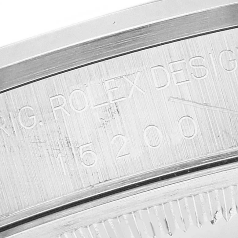 Rolex Date Schwarzes Oyster-Armband Stahl-Herrenuhr mit Zifferblatt 15200 3