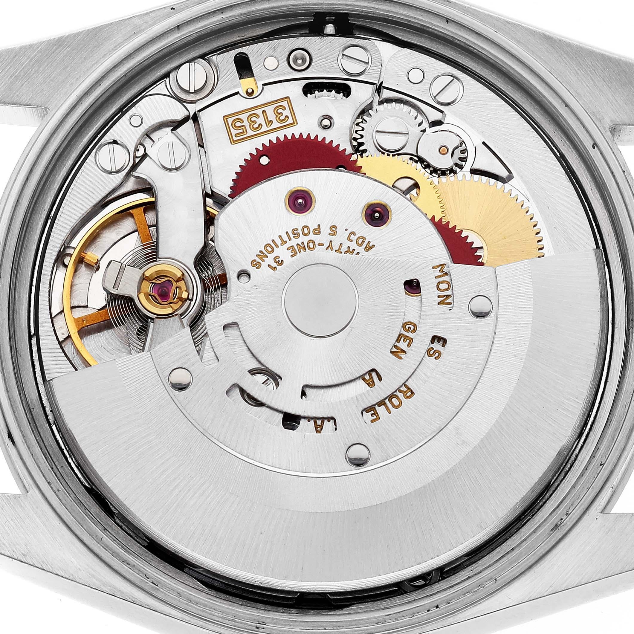 Rolex Date Black Dial Oyster Bracelet Steel Mens Watch 15200 3