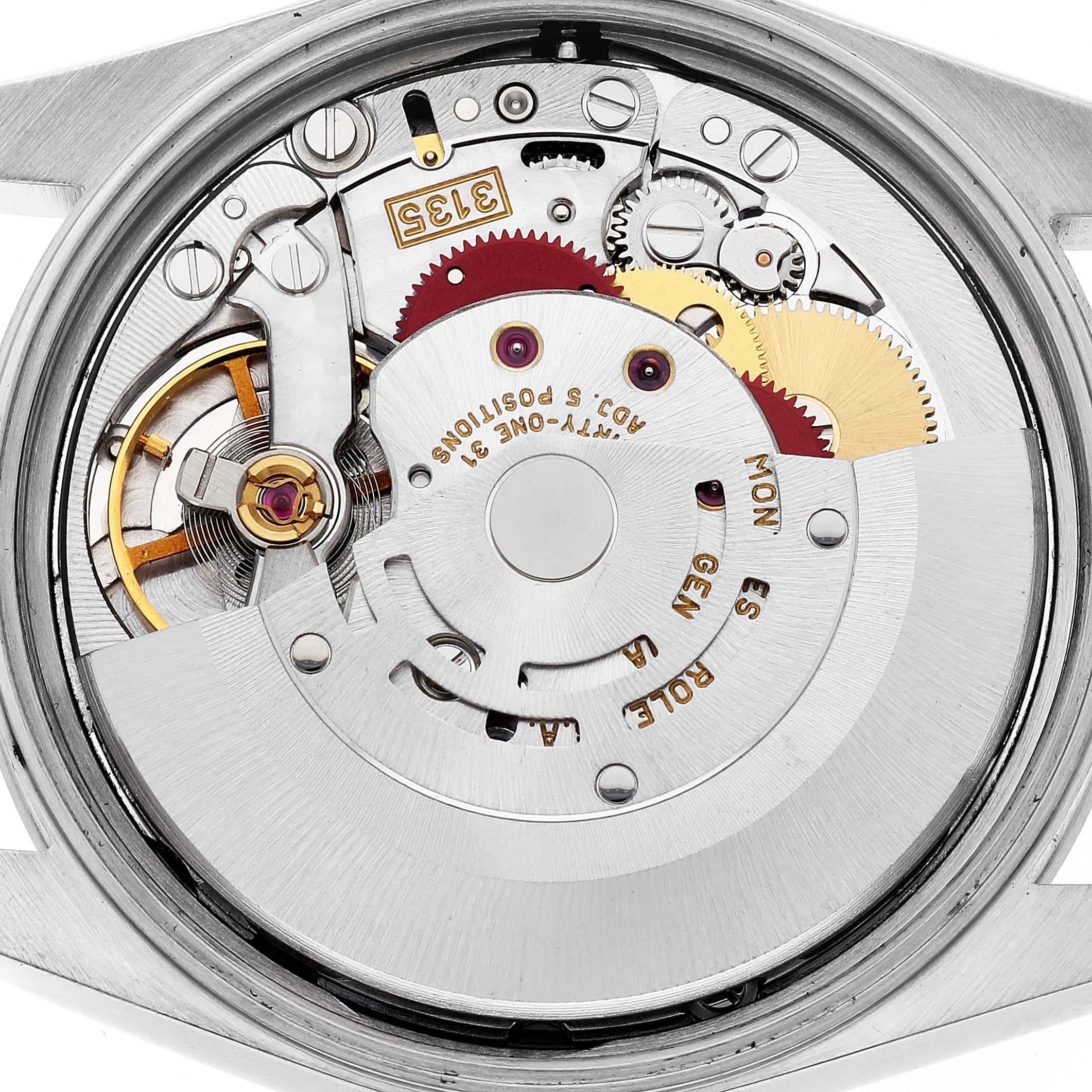 Rolex Date Schwarzes Oyster-Armband Stahl-Herrenuhr mit Zifferblatt 15200 5