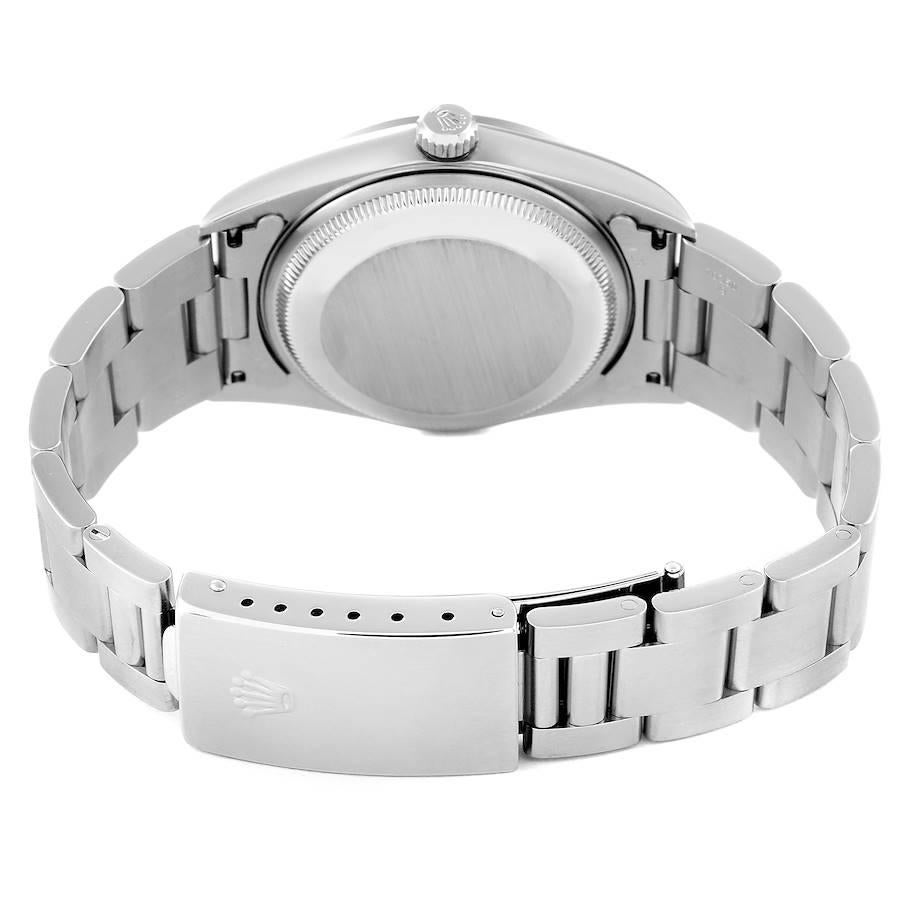 Rolex Date Black Dial Oyster Bracelet Steel Mens Watch 15200 5