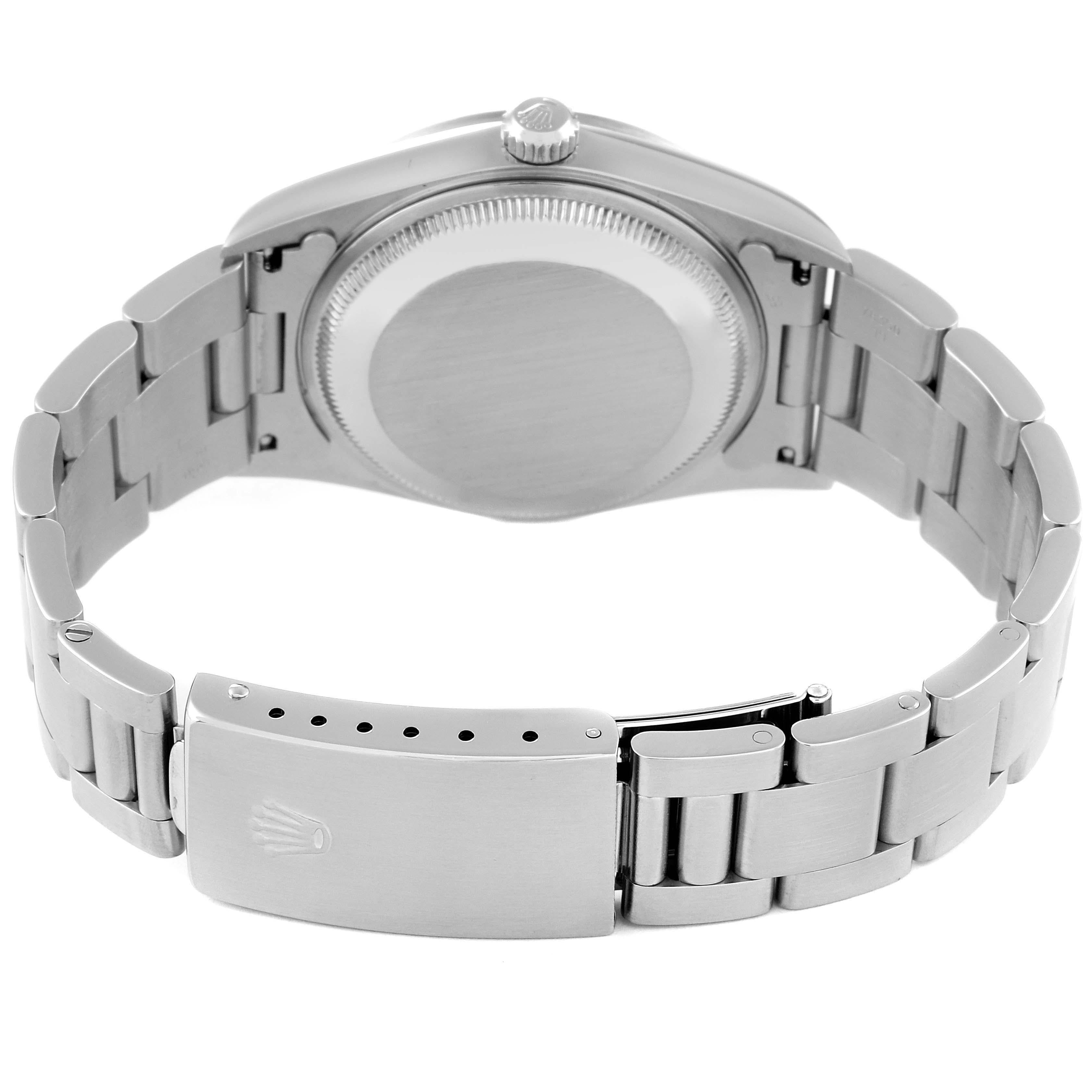 Rolex Date Black Dial Oyster Bracelet Steel Mens Watch 15200 4