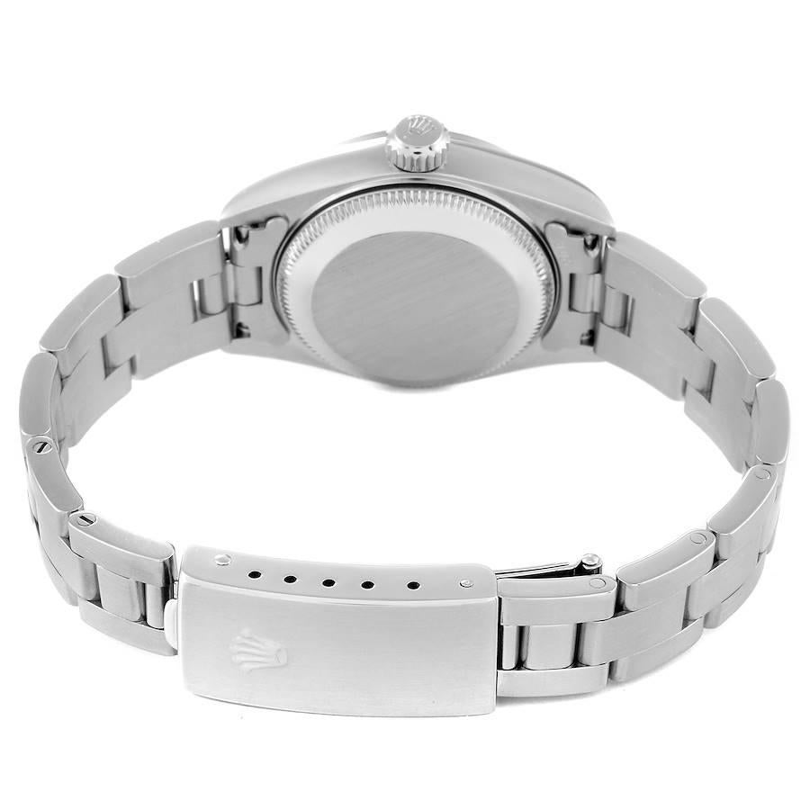 Rolex Date Black Dial Smooth Bezel Steel Ladies Watch 79160 For Sale 5