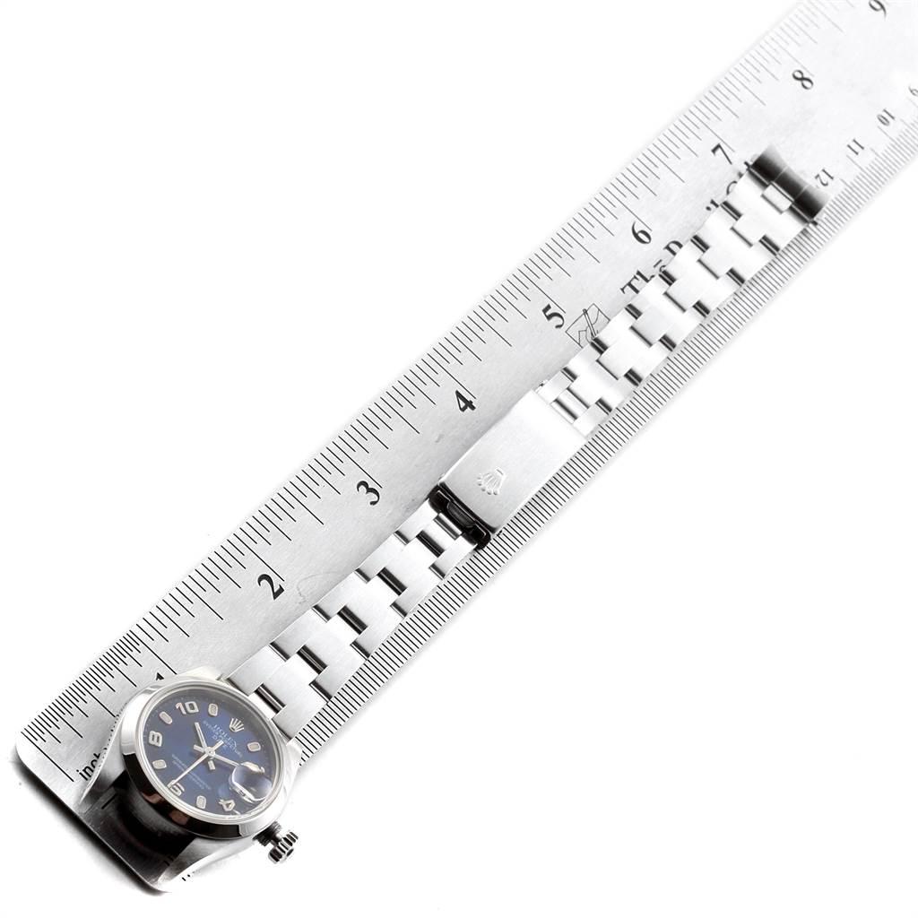 Rolex Date Blue Dial Domed Bezel Steel Ladies Watch 79160 For Sale 6
