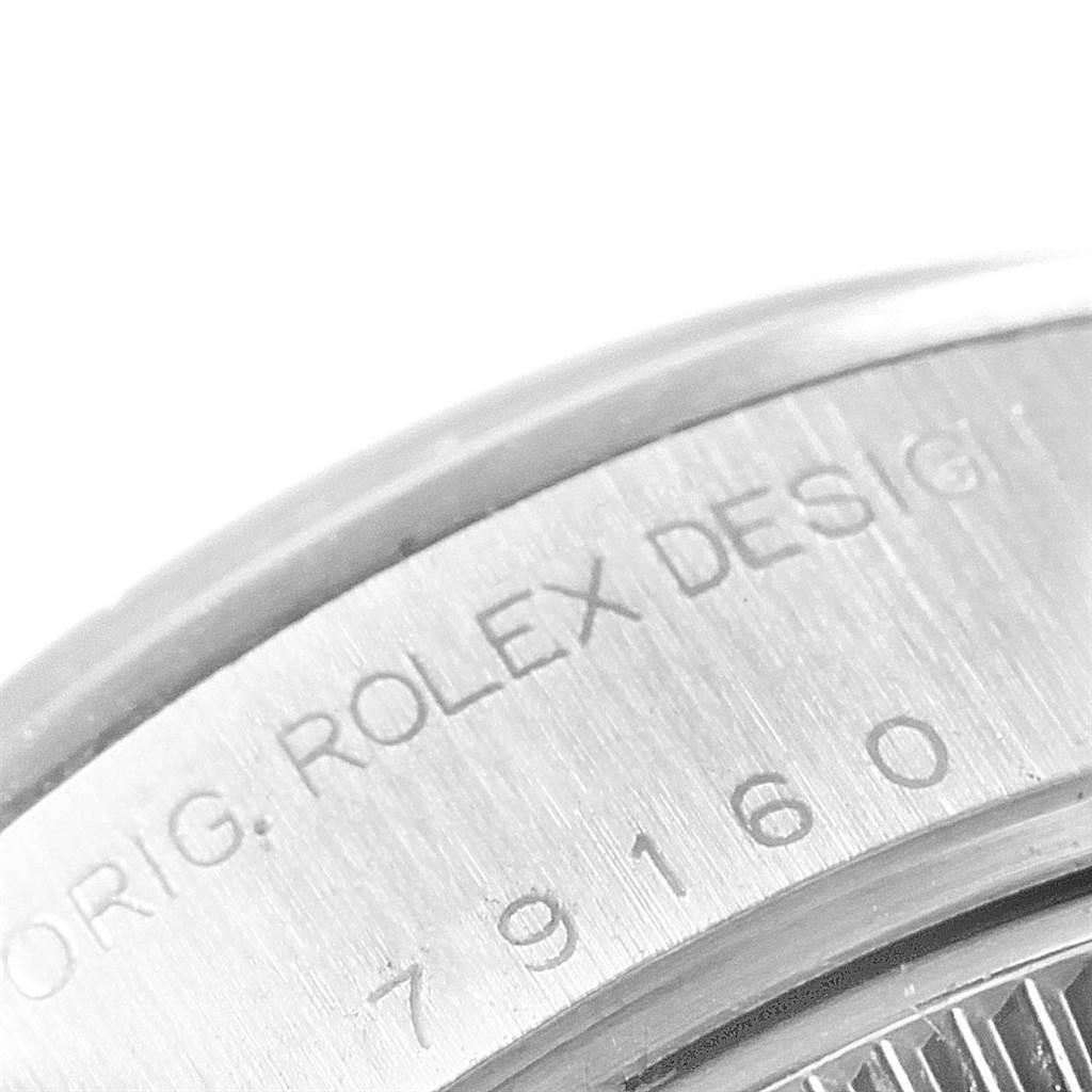 Rolex Date Blue Dial Domed Bezel Steel Ladies Watch 79160 For Sale 3