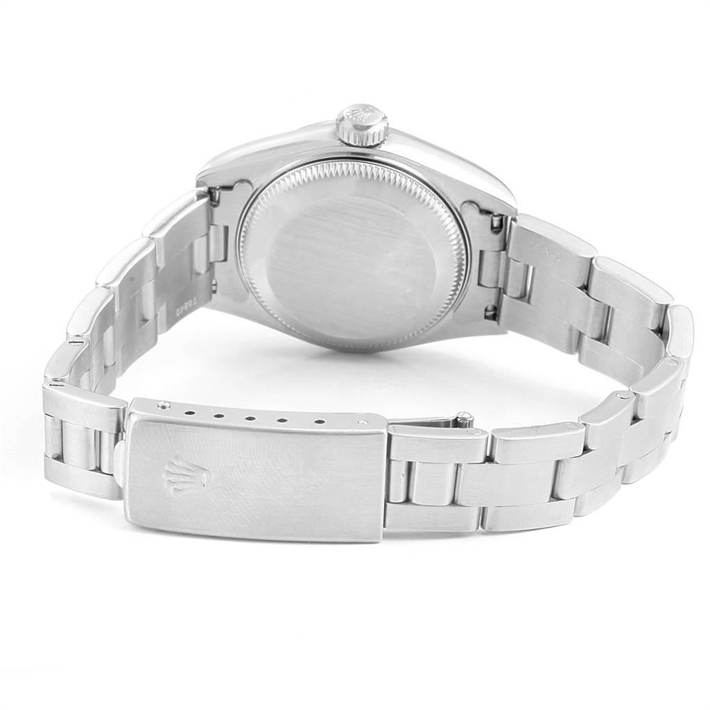 Rolex Date Blue Dial Domed Bezel Steel Ladies Watch 79160 For Sale 5