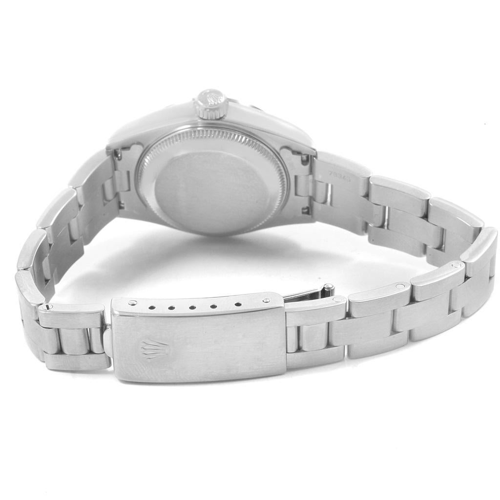 Rolex Date Blue Dial Oyster Bracelet Steel Ladies Watch 69160 For Sale 6