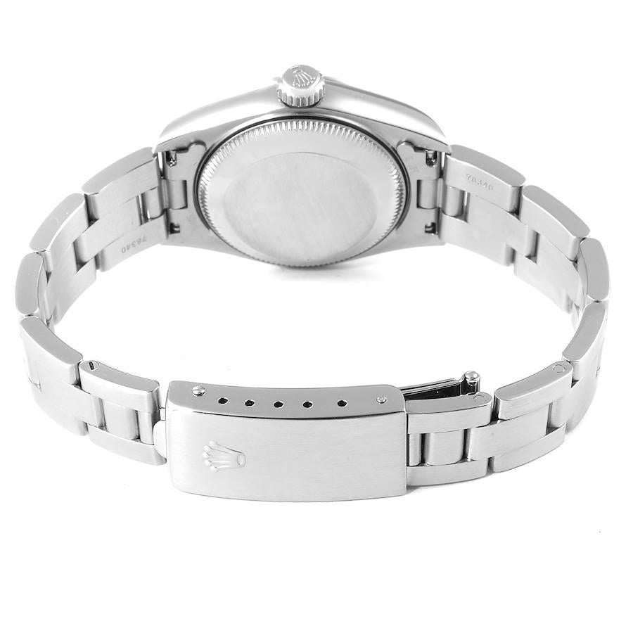 Rolex Date Blue Dial Oyster Bracelet Steel Ladies Watch 69160 5